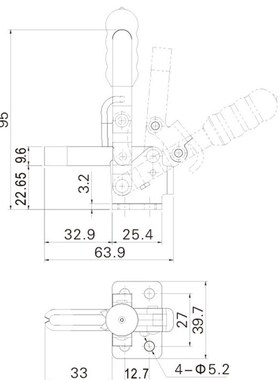 同款替代垂直式快速夹钳TC1-5U 不锈钢工装夹具TCS1-5U 焊接肘夹
