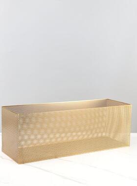 北欧金属金色多孔大花器样板房卧室客厅餐厅书房桌面工艺品摆件