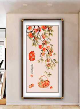 事事如意新中式简约寓意好入户进门正对背景墙玄关轻奢装饰壁挂画