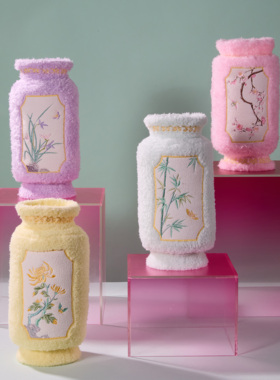 观寸山毛绒灯笼造型摆件客厅装饰