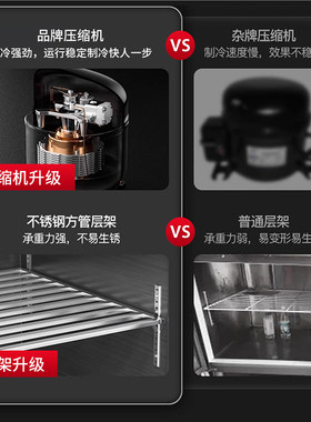 志高风冷无霜全铜管不锈钢操作台