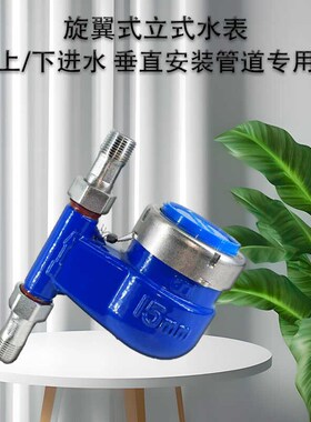 国标立式水表4分6分旋翼式高灵敏下进上出家用出租房冷水表dn1520