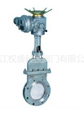 电动刀闸阀对夹式圆形铸钢 刀形闸阀污水切断阀 纸将造纸闸阀门