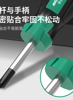 保联螺丝刀十字一字螺丝批套装工业级强磁短柄改锥小起子五金工具