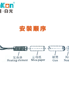 原装白光BK853S热风枪发热芯 SBK850B/858D拆焊台870A/701D发热芯