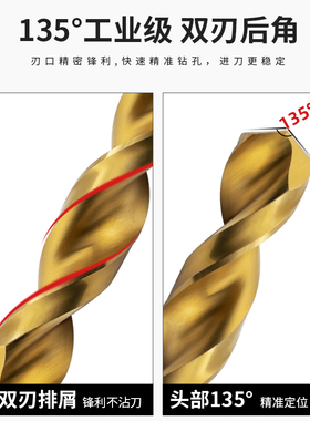 M42不锈钢专用高含钴霸王钻钻头镀钛Co8加硬直柄麻花钻打孔转孔具