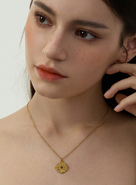 UII虎眼石串珠叠戴吊坠毛衣项链女高级感轻奢小众锁骨链2026新款