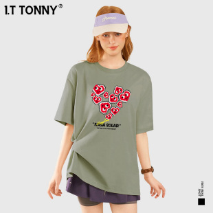 潮牌I.T TONNY正品宽松短袖印花上衣国潮风