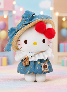 sanrio三丽鸥hellokitty哈喽凯蒂猫毛绒公仔礼物手作玩偶生日礼物