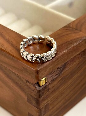 通体925银麦穗复古风女生简约