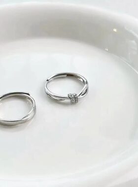 交织情侣对戒男女小众韩式简约30