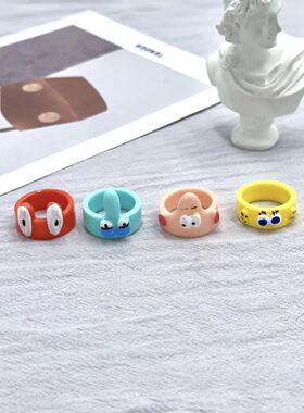 海绵宝宝派大星彩绘戒指章鱼哥