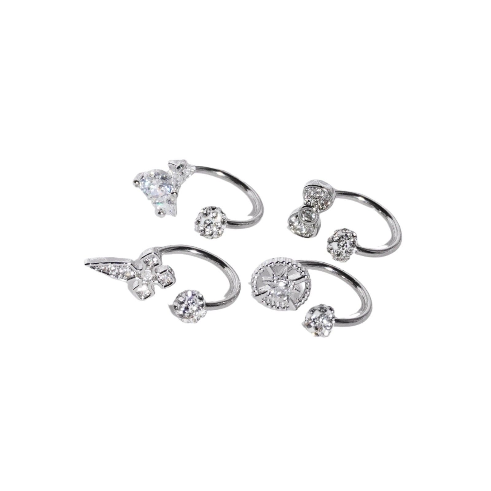 爆闪泥巴球唇环结十字架唇饰不锈钢外牙.锆石耳骨环马蹄环,淘宝优惠券,粉丝福利购,淘宝优惠卷