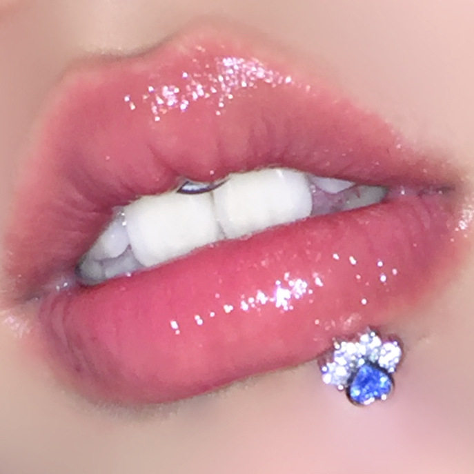 三色爱心猫爪唇钉铜镶锆石爆闪铜镶锆石唇饰耳蜗钉耳骨钉穿刺饰品,淘宝优惠券,粉丝福利购,淘宝优惠卷