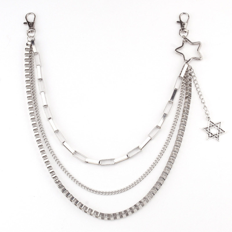 腰带女酷链条五角星装饰朋克腰链裤链子配饰裙子嘻哈饰品,淘宝优惠券,粉丝福利购,淘宝优惠卷