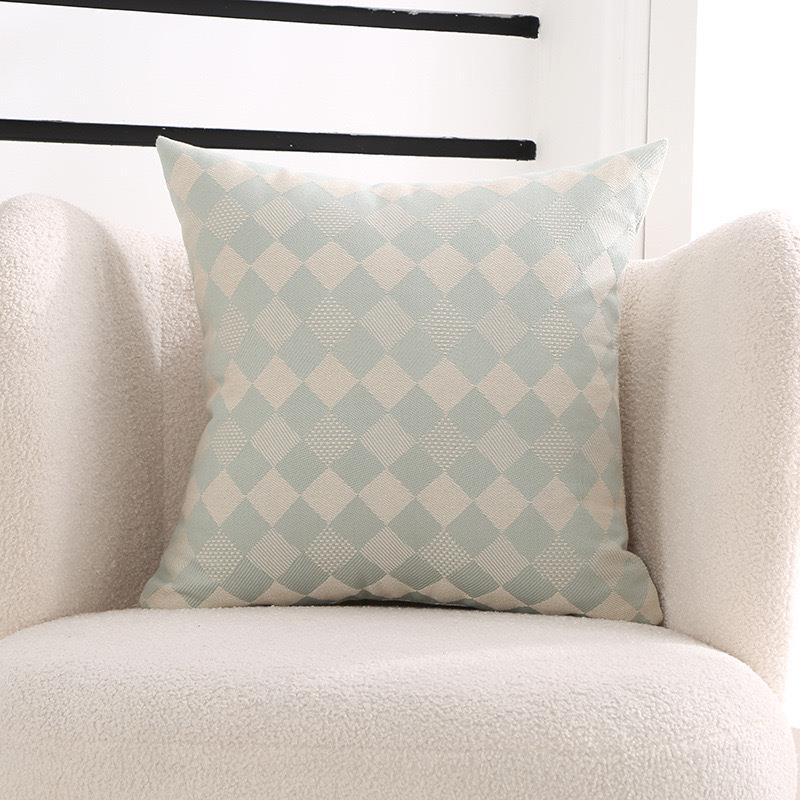 Simple Nordic style pillow, living room sofa pillow, green pattern pillow, bay window cushion, bedside replacement pillow cover