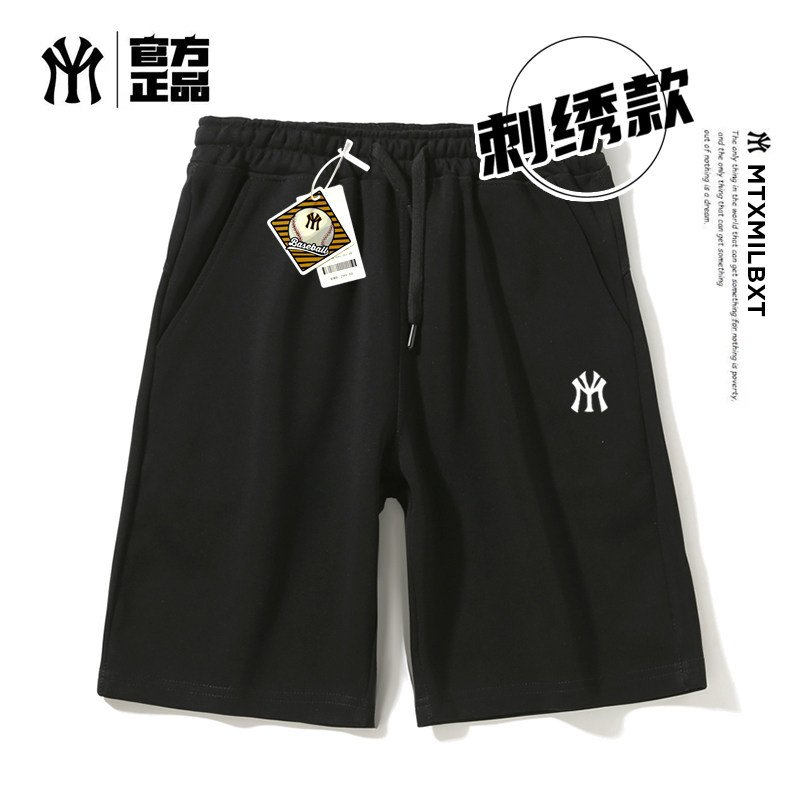 26夏季新款华棉洋基队潮牌印花短裤男女同款潮牌运动休闲五分裤