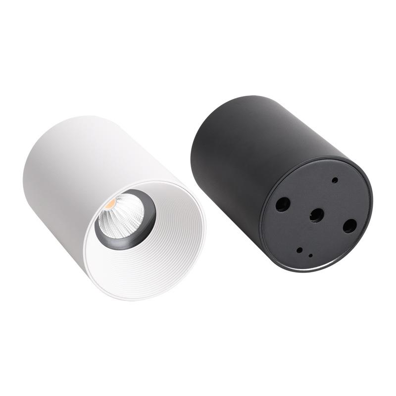 LED surface-mounted adjustable angle spotlights deep-hidden anti-glare hole-free household COB small hill surface-mounted anti-glare downlights