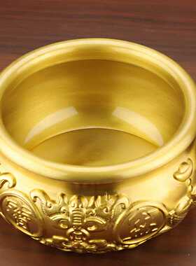 瑞居金属黄铜八福聚宝盆摆件铁艺家用客厅玄关店铺装饰工艺品