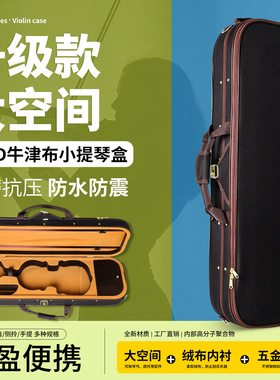 厂家便携抗压耐磨防潮盒双肩单肩轻便小提琴盒小提琴中提琴琴盒