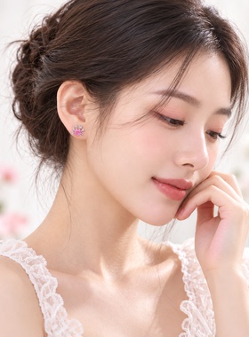 925银螃蟹耳钉轻奢送女友礼物