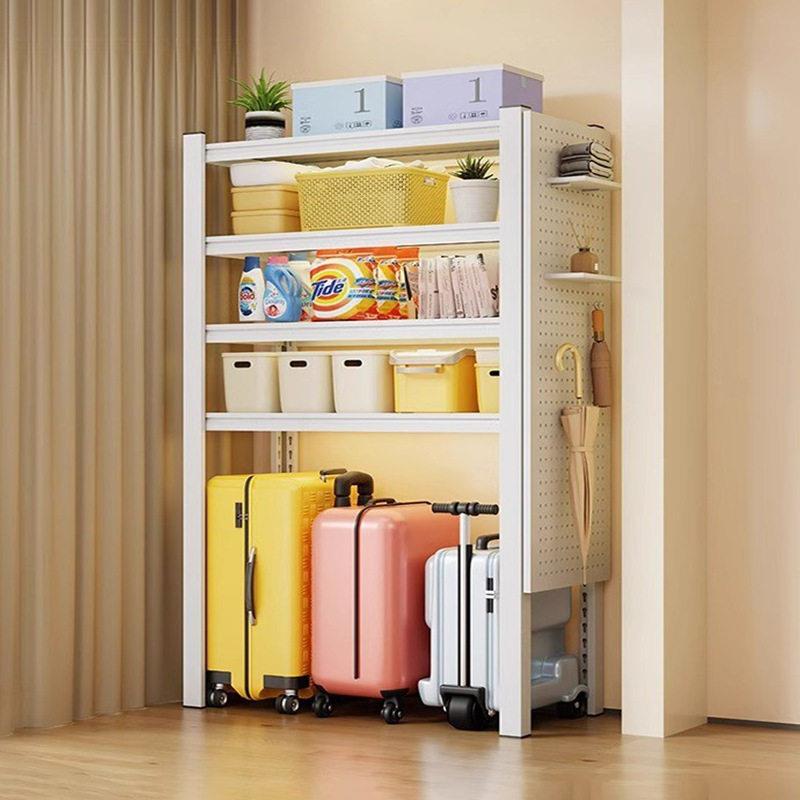 Household shelf storage rack multi-layer angle steel storage rack utility room organizer rack basement can add hole board storage