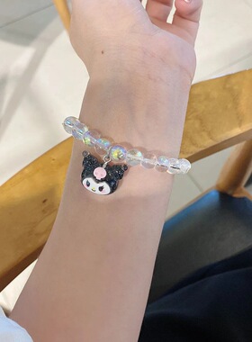 新款少女心三丽鸥情侣手链女学生闺蜜礼物帕恰狗玉桂狗ins手串