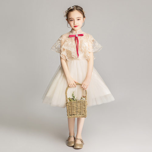 2026新款儿童礼服春季女童钢琴演出服花童婚纱蓬蓬纱跨境公主裙高 - 图0