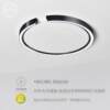 Light luxury minimalist ultra-thin creative German ring round LED ceiling lamp living room bedroom study room decoration C character