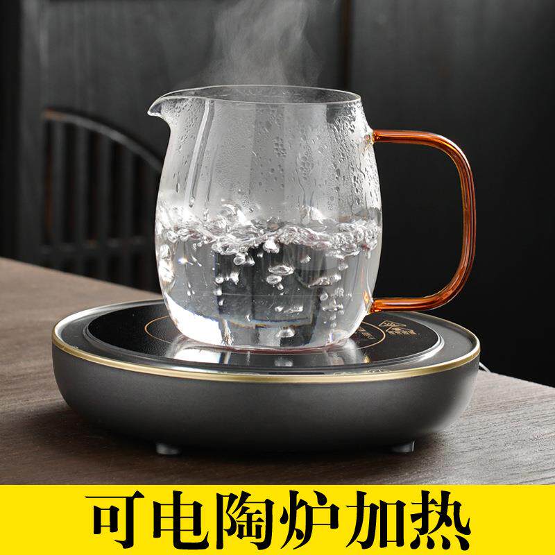 Thickened glass teapot, tea water separation teacup, high temperature resistant tea set, household kettle, single pot teapot