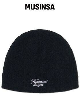 NOMANUAL BOUCLE BEANIE - 黑色 MUSINSA韩国官网直邮进口