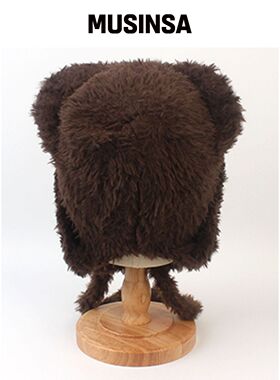 UNIVERSAL CHEMISTRY Bear Fur Brown Bonnet Ha韩国官网直邮进口
