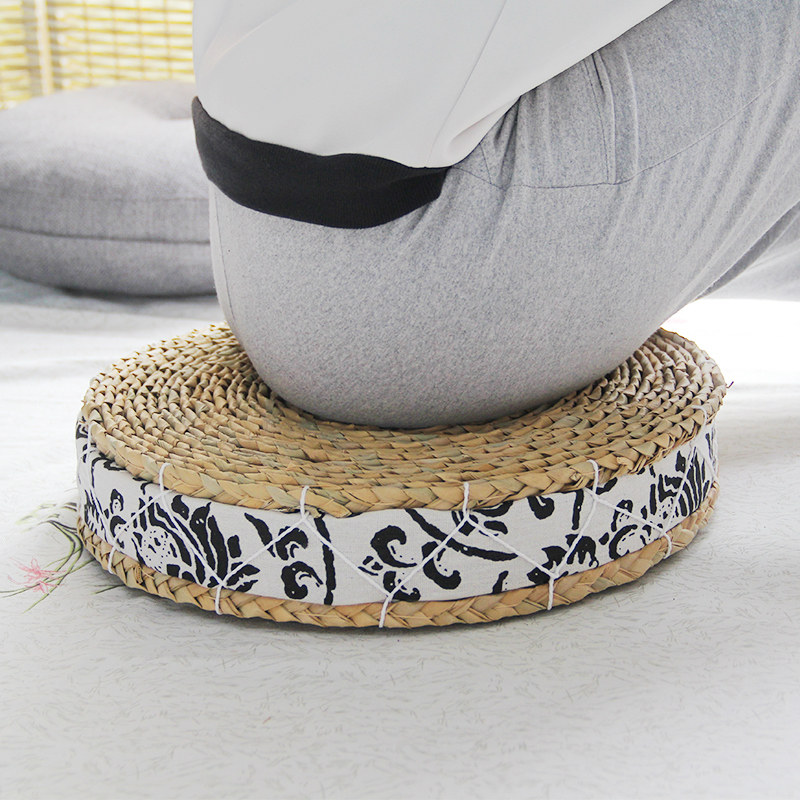 Straw futon thickened tatami chair cushion balcony bay window pastoral round yoga tea ceremony meditation mat meditation mat