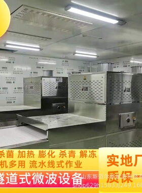 海产品微波烘干设备 大虾对虾海鲜商用干燥熟化隧道式烘干设备