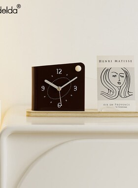 Mandelda客厅入户玄关桌面时钟奶油风装饰摆件电视柜创意表摆台式