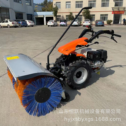 供应手推式扫雪机物业道路小型清雪车 全齿轮滚刷扫雪抛雪机 - 图1