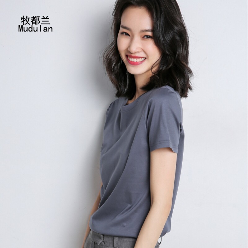 39.8元! 【第二件0元】牧都兰纯棉修身t恤-2