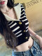 ຄໍເສື້ອແຂນສັ້ນຂອງທ່ານ lazy lazy navy collar knitted