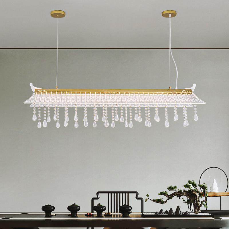 Zhongshan factory direct sales minimalist new style 2024 post-modern light luxury crystal chandelier personalized creative restaurant tea set