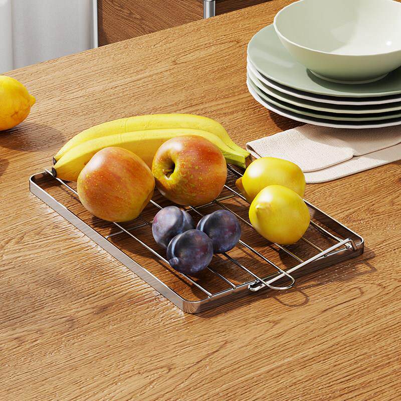 304 stainless steel cup drain rack kitchen cutting board storage rack dishware tea set upside down fruit and vegetable countertop storage