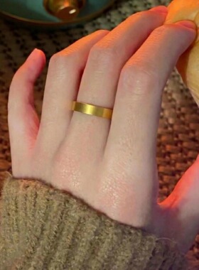 古法素圈戒指2026新款爆款轻奢小众设计感高级情侣款戒