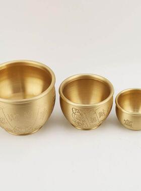 厂家铜缸摆件黄铜米缸百福缸聚宝盆 家居装饰品工艺摆件