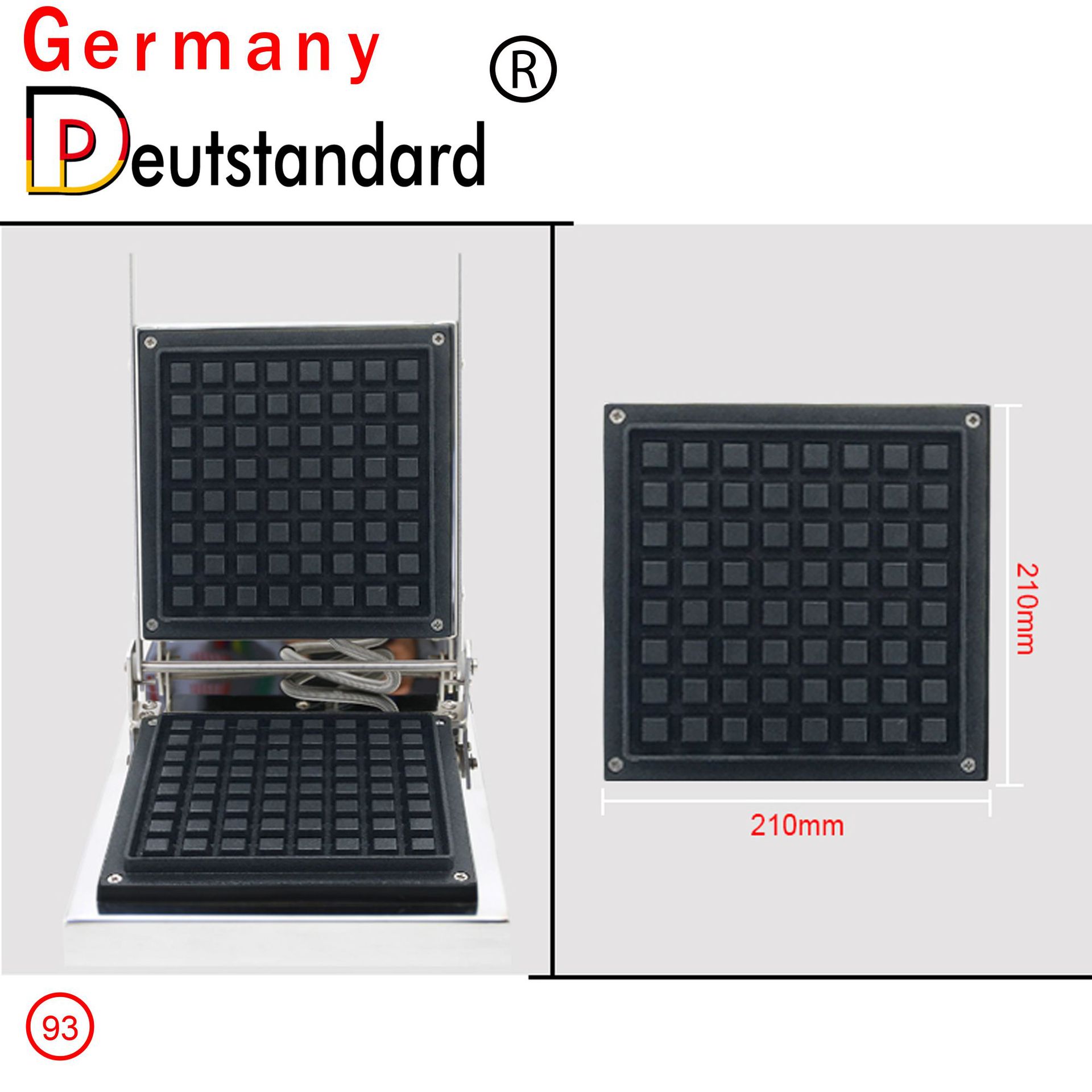 Waffle machine deep grid four-piece lattice cake machine commercial scone electromechanical pan new power snack equipment np93
