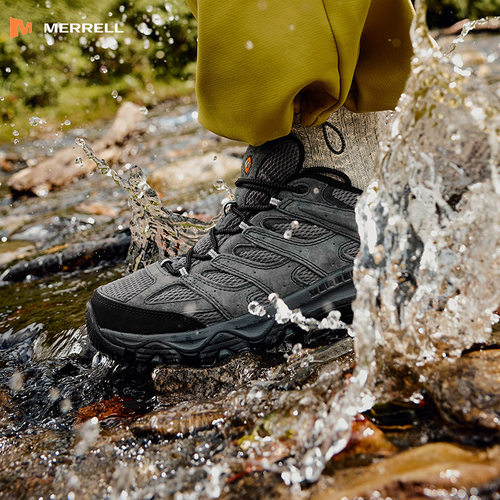 Merrell/迈乐女款MOAB3 GTX防水白灰黑徒步鞋V底防滑耐磨防撞鞋 - 图0
