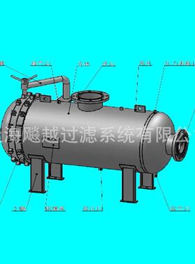 上海飚越供应卧式大流量保安过滤器大流量精密过滤器芯式过滤器