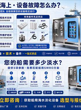1-20T/D海水淡化RO处理设备海上平台海岛船用海水脱盐净水装置