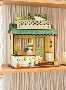 阿楹 日系微景观房屋办公摆件解压治愈礼物复古工艺品儿童房装饰