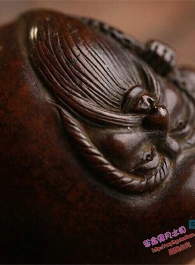 纯铜手工仿古实心紫铜茶宠小物件 寿星 老头 茶道小摆件