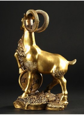 纯铜羊摆件金钱羊铜工艺品家居装饰品摆设礼品生肖羊属羊招财摆设