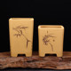Yixing purple sand flower pot yellow square desktop bonsai pot square tube tube asparagus orchid Clivia simple